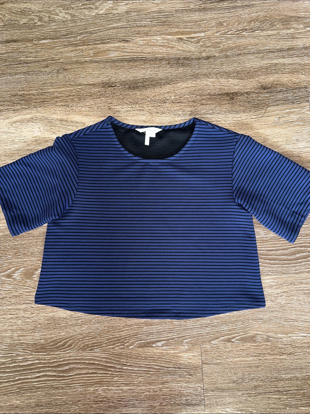 BCBGeneration Blue Boxy Crop Top